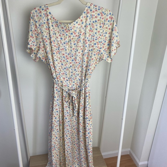 90s Yellow Floral Midi Dress | Basic Editions - Picture 2 of 11